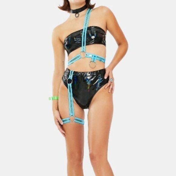 Rave Girl Club Festival Bikini Style Set Size S, M - Picture 1 of 4